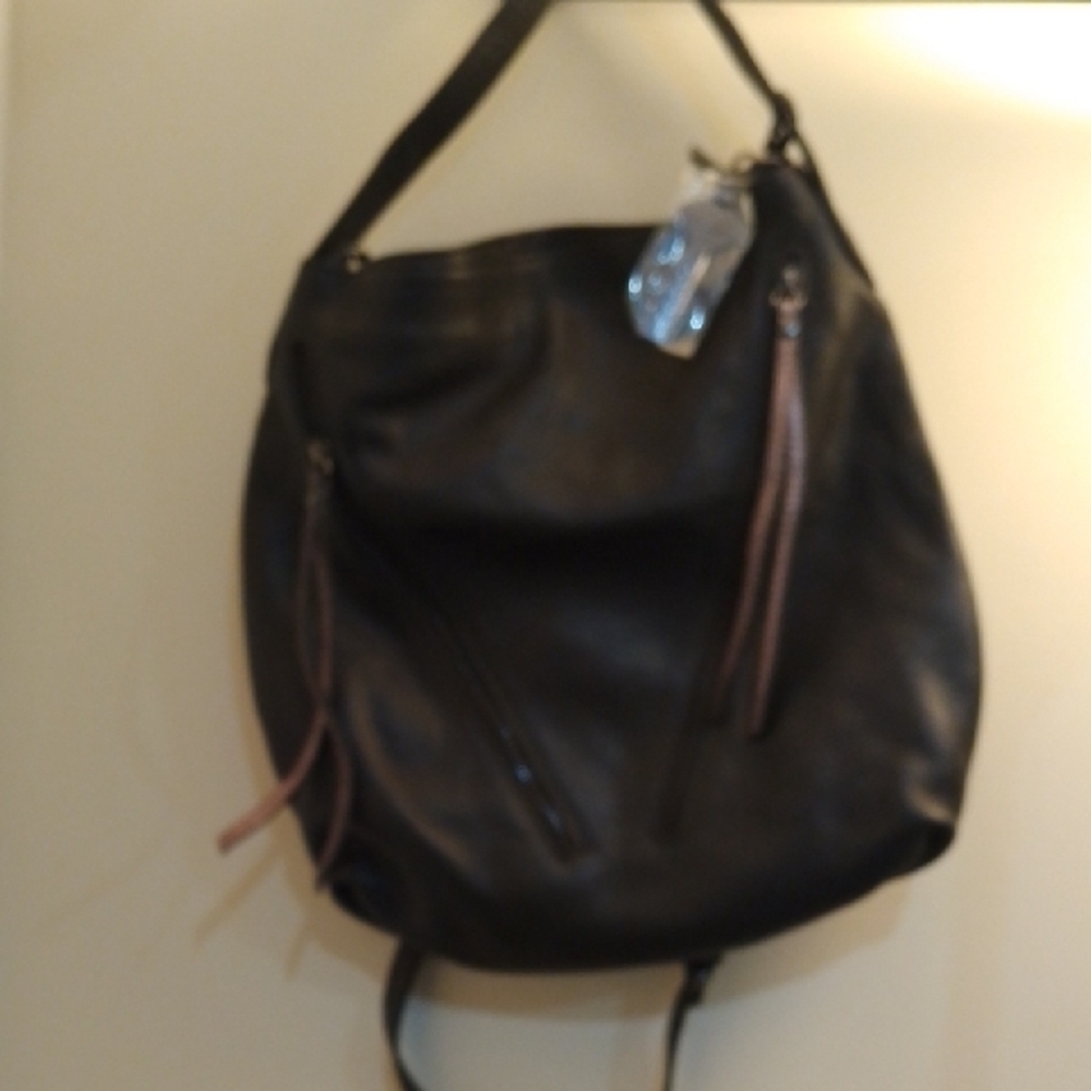 ! E4 Elegant Black Leather Women's Bag
